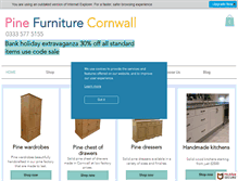 Tablet Screenshot of pinefurniturecornwall.co.uk